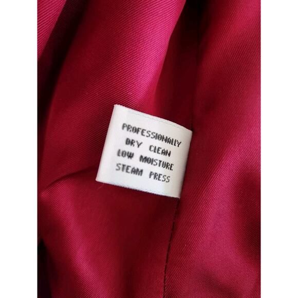 Vintage Jones NY Oversized Full Lenght Wool Overcoat Raspberry No Size Tag EUC - Picture 7 of 8